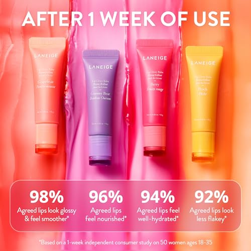 LANEIGE Lip Glowy Balm Hydrate, Glossy, Lightweight, Moisturize & Tint with Shea Butter