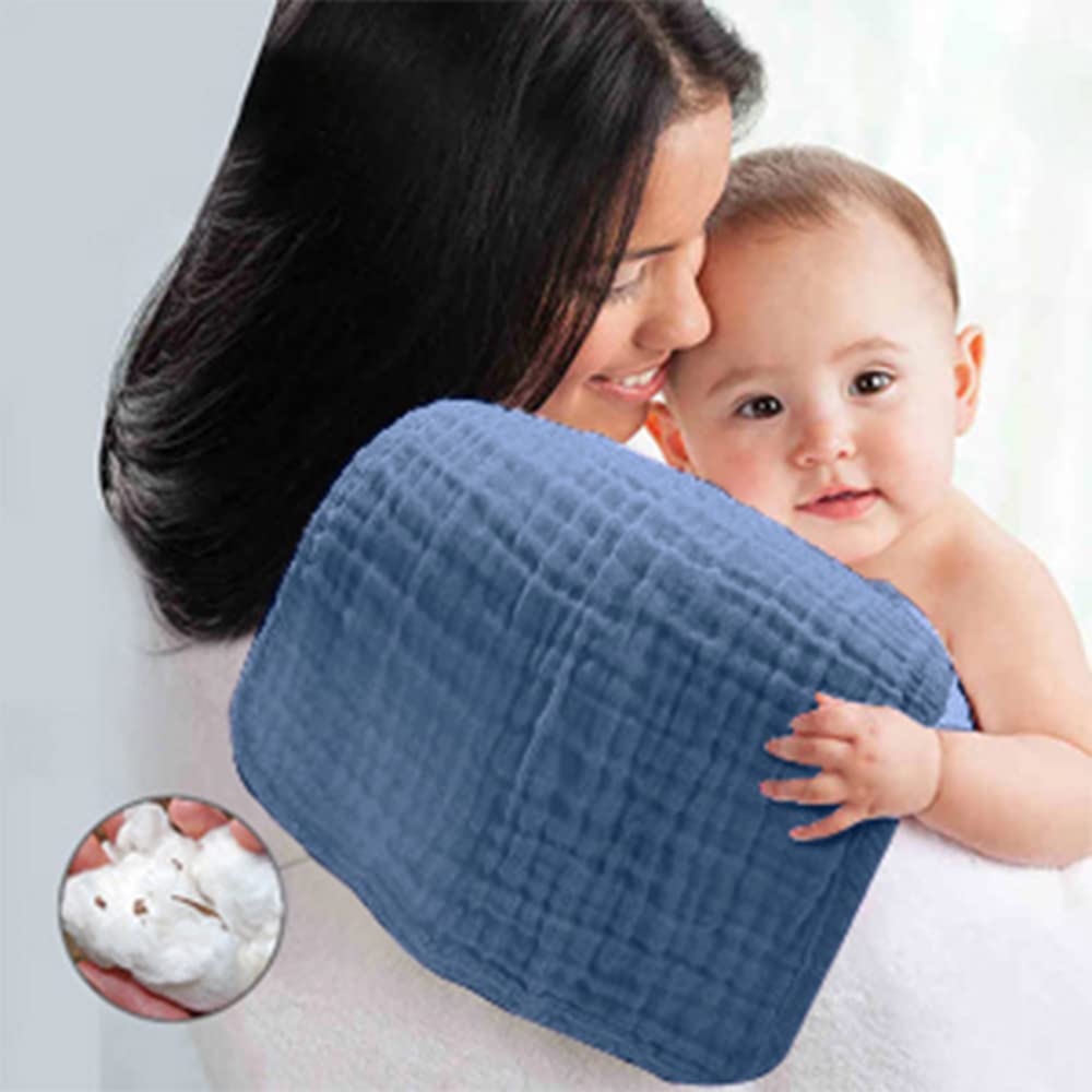 Yoofoss Muslin Burp Cloths for Baby 10 Pack 100% Cotton Baby Washcloths for Boys Girls Large 20&