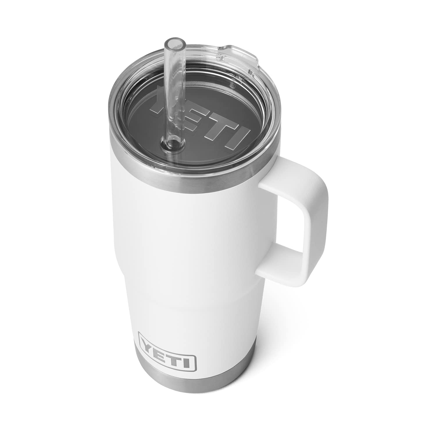 YETI Rambler Tumbler with Handle and Straw Lid, Vacuum Insulated Travel Mug, Stainless Steel