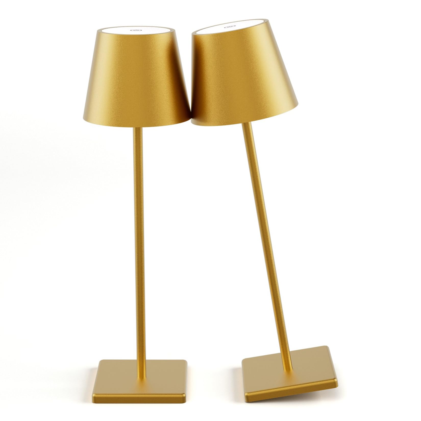 2-Pack LED Cordless Table Lamp, Rechargeable Battery Desk lamp 3W 5500mAh Battery Operated Stepless Dimming Modern Portable Table Light for Restaurant/Bedroom/Outdoor IP54 Waterproof (Off White)