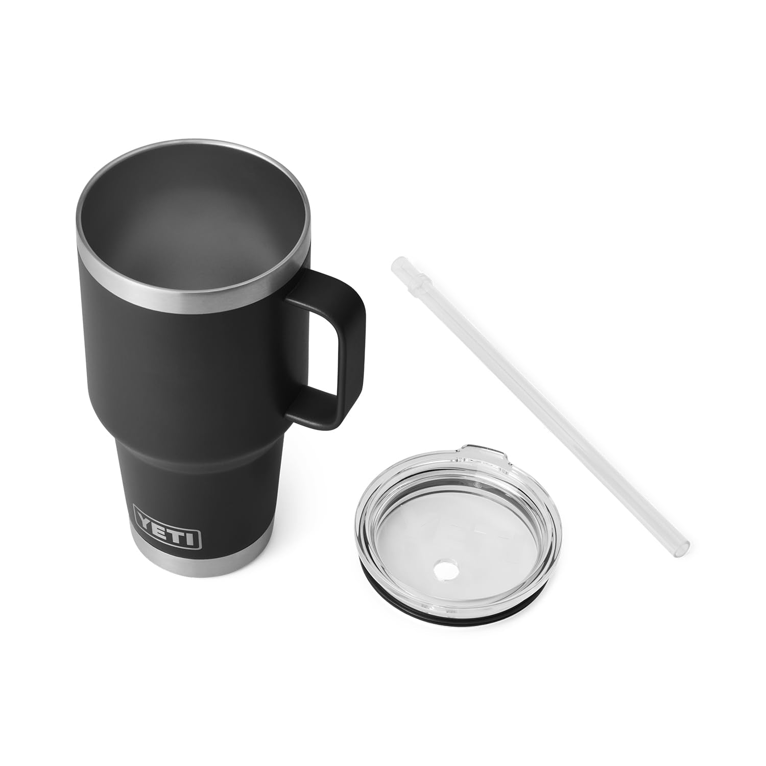 YETI Rambler Tumbler with Handle and Straw Lid, Vacuum Insulated Travel Mug, Stainless Steel