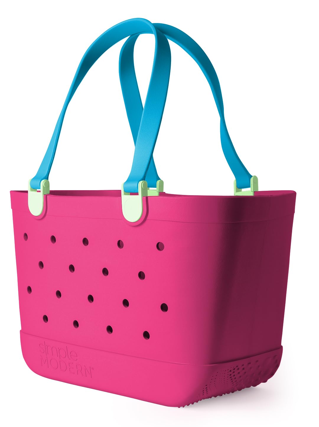 Simple Modern Beach Bag Rubber Tote | Waterproof Medium Tote Bag with Zipper Pocket for Pool, Groceries, Sports | Gifts For Women | Getaway Bag Collection | Almond Birch