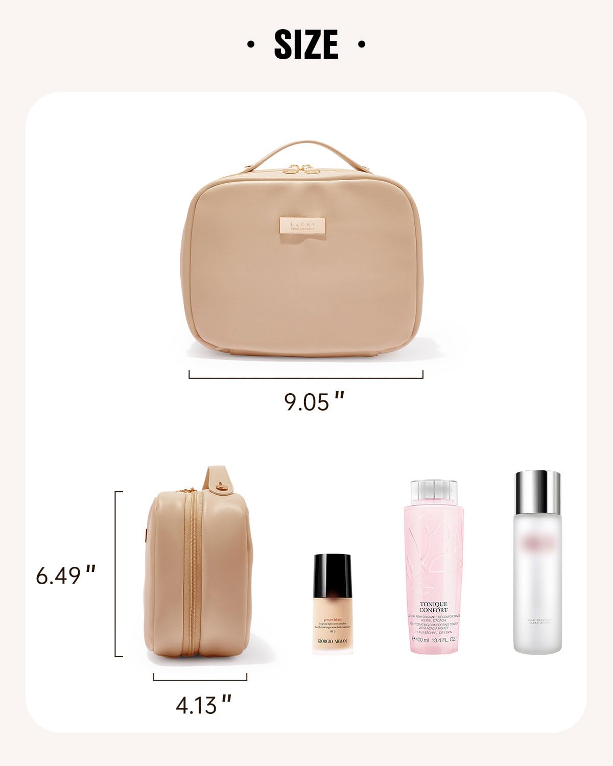 EACHY Travel Makeup Bag,Large Capacity Cosmetic Bags for Women,Waterproof Portable Pouch Open Flat Toiletry Bag Make up Organizer with Divider and Handle