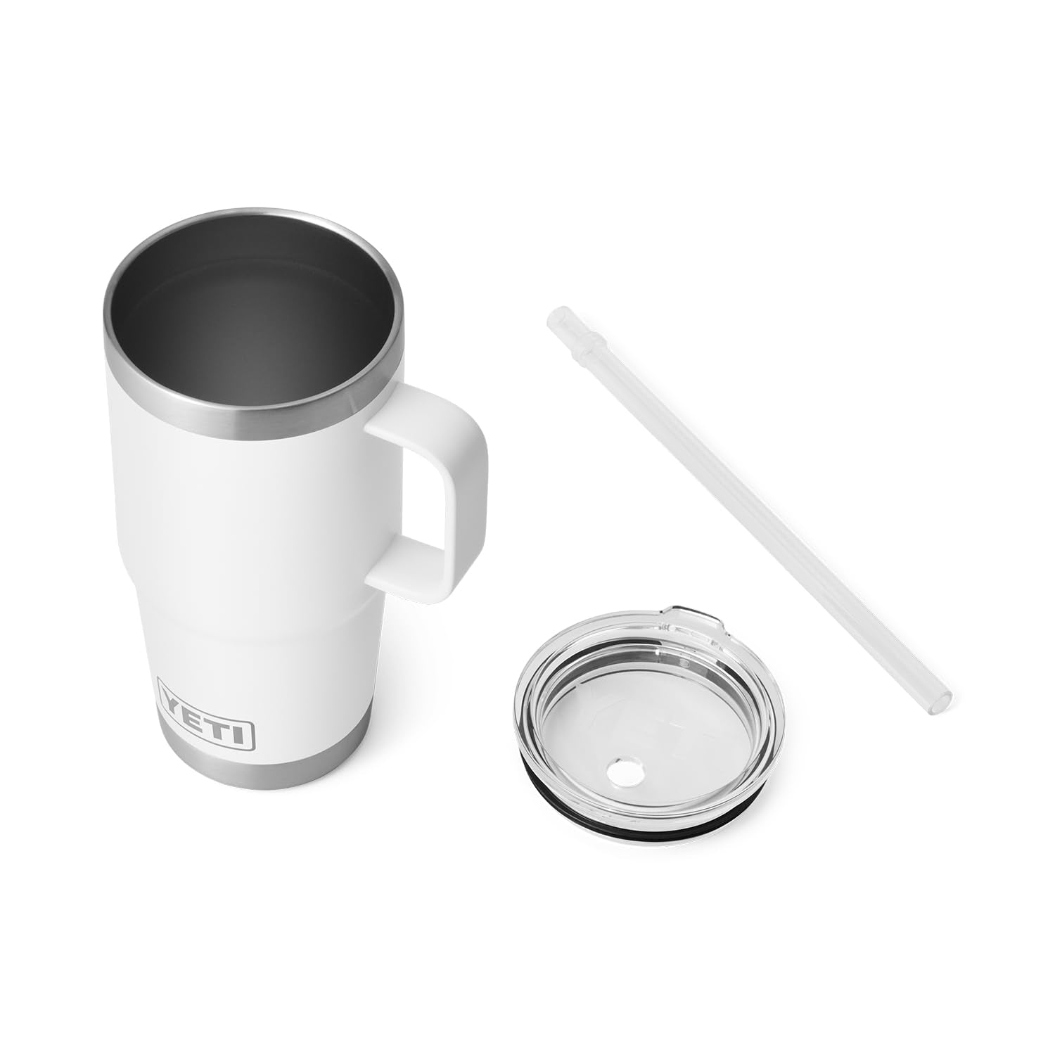 YETI Rambler Tumbler with Handle and Straw Lid, Vacuum Insulated Travel Mug, Stainless Steel