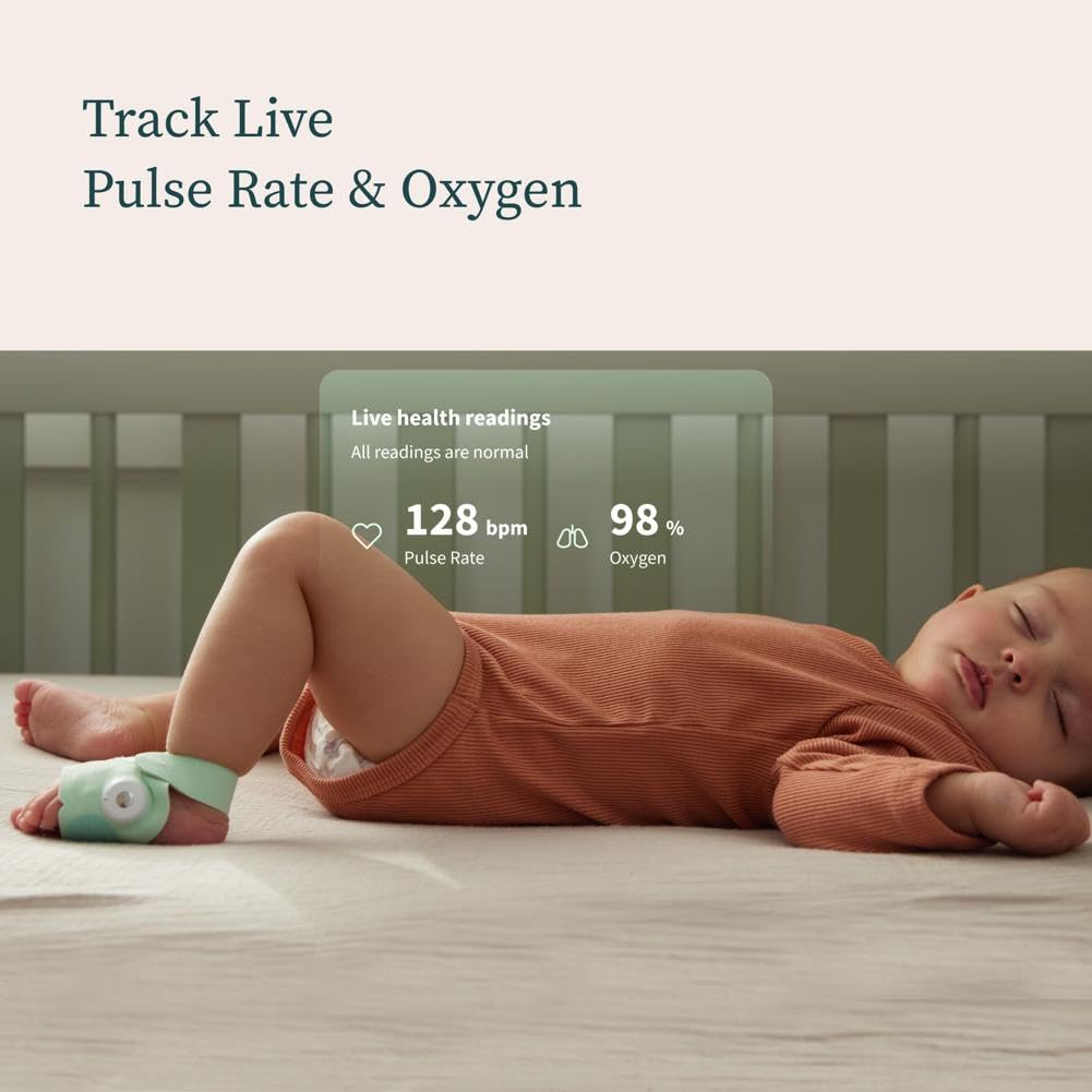 Owlet Dream Sock® - FDA-Cleared Smart Baby Monitor - Track Live Pulse (Heart) Rate, Oxygen In Infants - Receive Notifications - Bedtime Blue