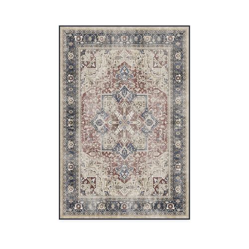 RUGGABLE Kamran Washable Rug - Perfect Vintage Area Rug for Living Room Bedroom Kitchen - Pet & Child Friendly - Stain & Water Resistant - Hazel 5&
