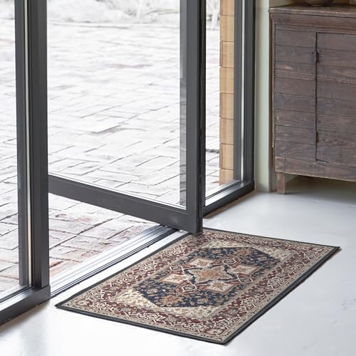 RUGGABLE Maral Heriz Washable Rug - Perfect Vintage Area Rug for Living Room Bedroom Kitchen - Pet & Child Friendly - Stain & Water Resistant - Creme 3&
