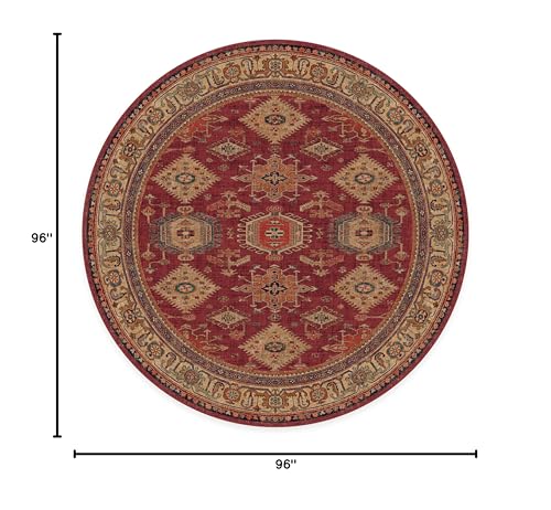 RUGGABLE – Cambria Ruby – Machine Washable Runner Rug – Pet & Child Friendly – Stain & Water Resistant – Non-Slip – 2.5&