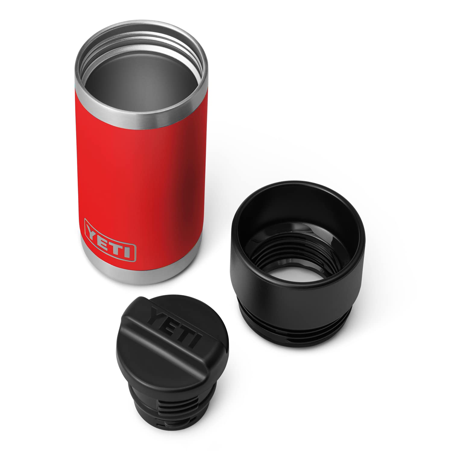 YETI Rambler 12 oz Bottle, Stainless Steel, Vacuum Insulated, with Hot Shot Cap