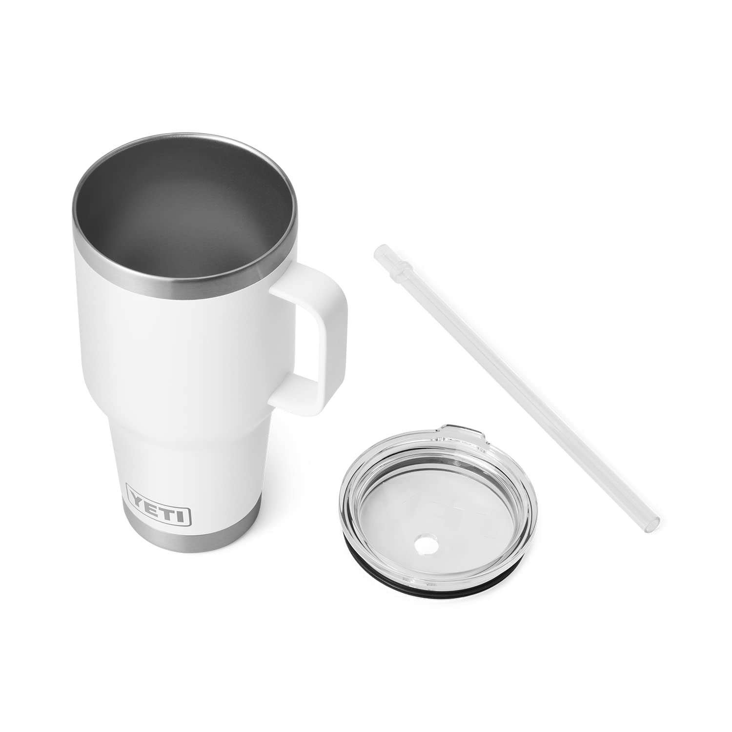 YETI Rambler Tumbler with Handle and Straw Lid, Vacuum Insulated Travel Mug, Stainless Steel