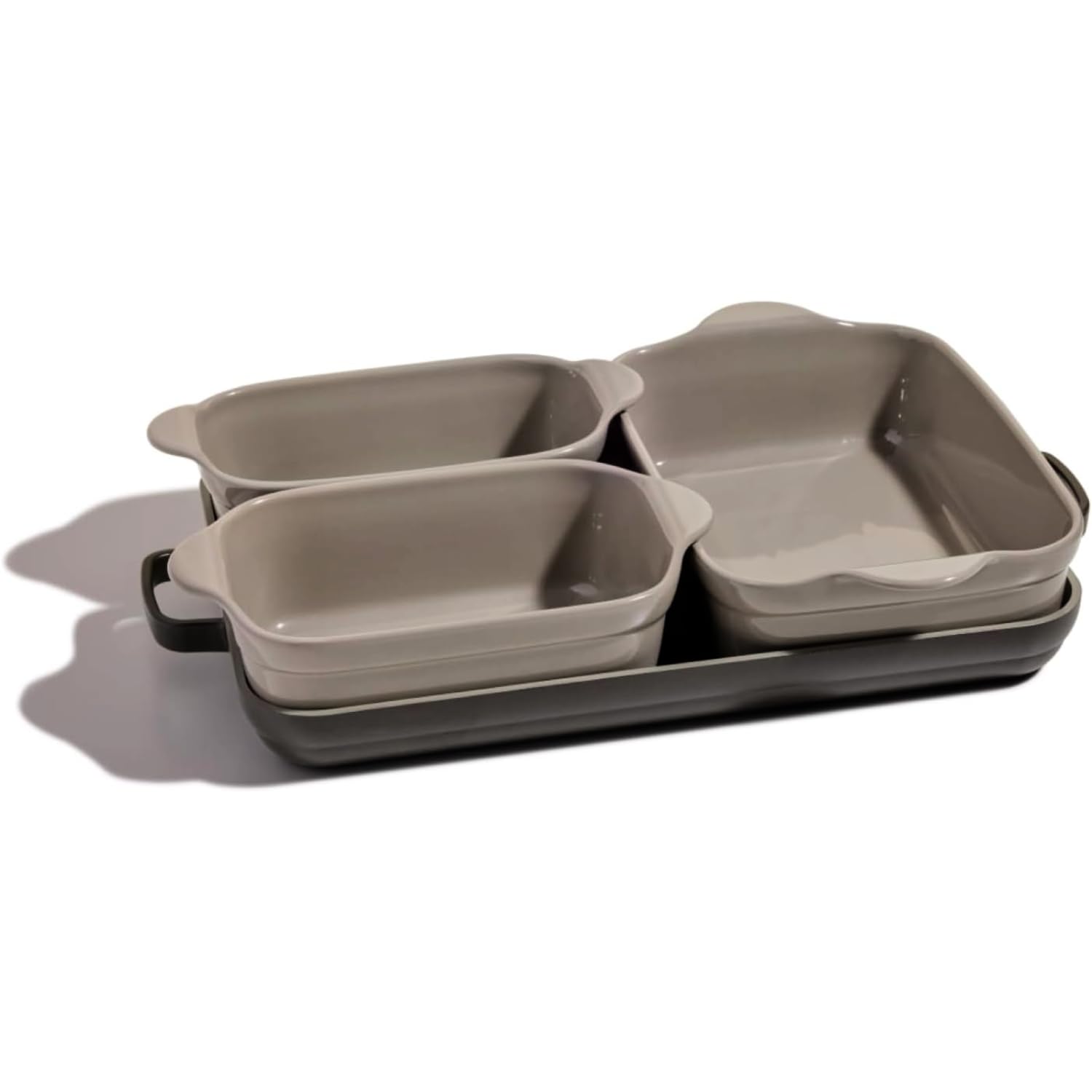 Our Place Bakeware Set | 5-Piece Nonstick, Toxin-Free, Ceramic, Stoneware Set with Oven Pan, Bakers, & Oven Mat | Space-Saving Nesting Design | Oven-Safe | Bake, Roast, Griddle and more | Steam