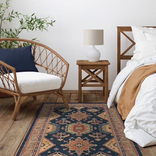 RUGGABLE – Cambria Ruby – Machine Washable Runner Rug – Pet & Child Friendly – Stain & Water Resistant – Non-Slip – 2.5&