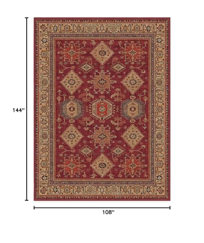 RUGGABLE – Cambria Ruby – Machine Washable Runner Rug – Pet & Child Friendly – Stain & Water Resistant – Non-Slip – 2.5&