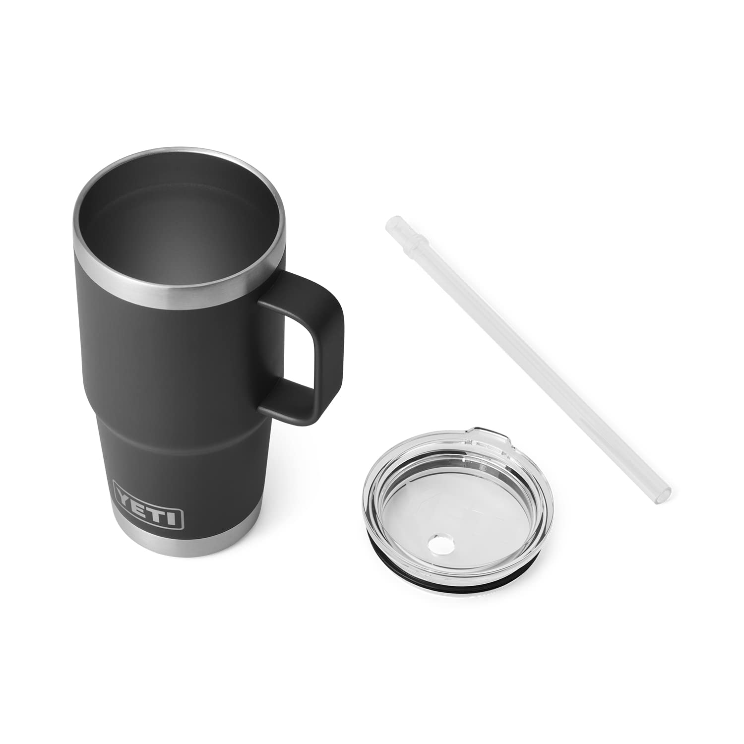 YETI Rambler Tumbler with Handle and Straw Lid, Vacuum Insulated Travel Mug, Stainless Steel