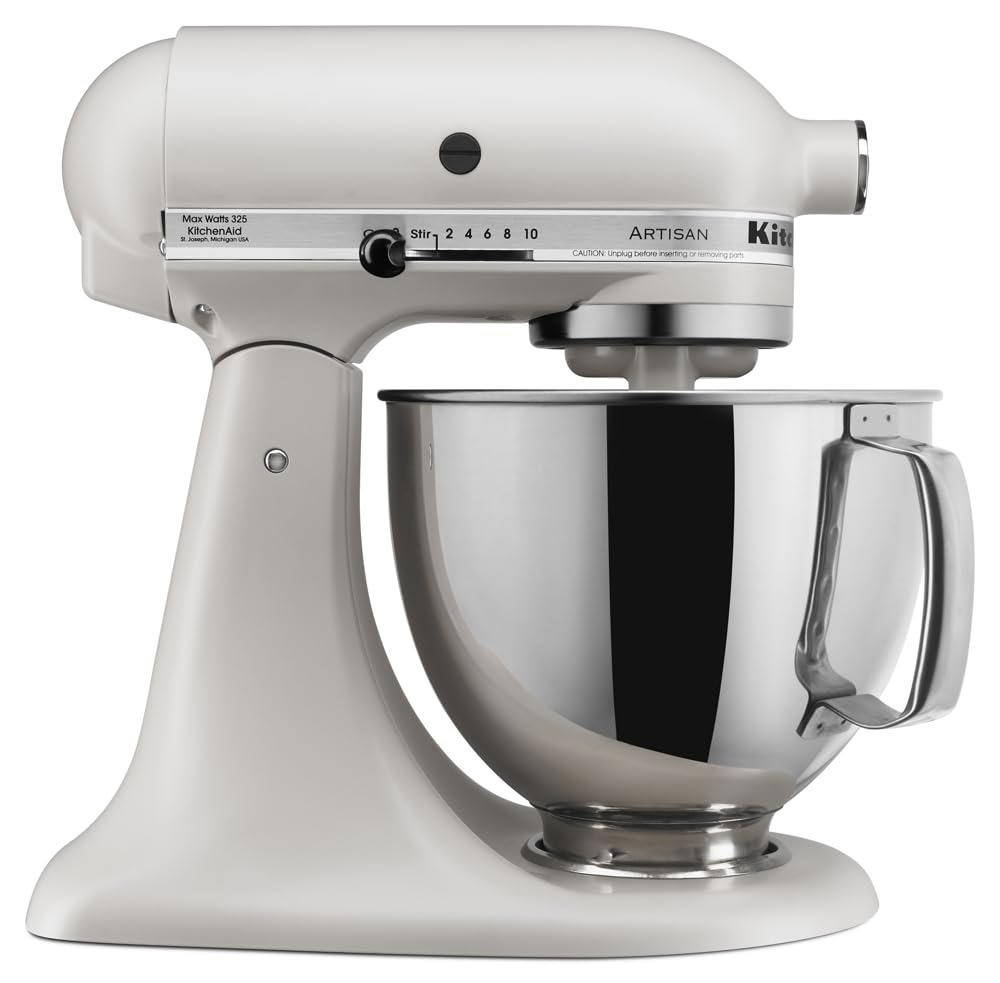 KitchenAid Artisan Series 5-Quart Tilt-Head Stand Mixer, Almond Cream, KSM150PSAC