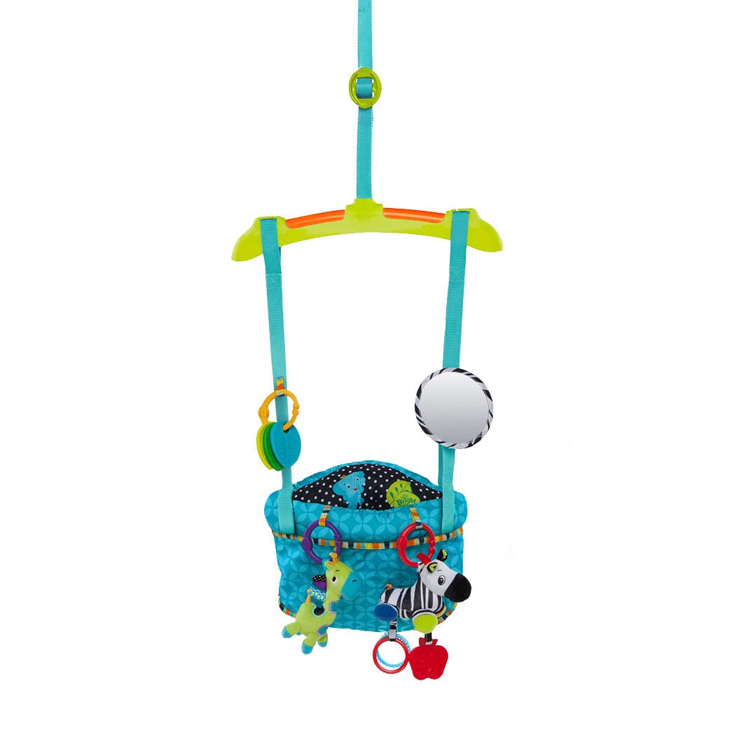 Bright Starts Playful Parade Door Jumper for Baby with Adjustable Strap, 6 Months and Up, Max Weight 26 lbs