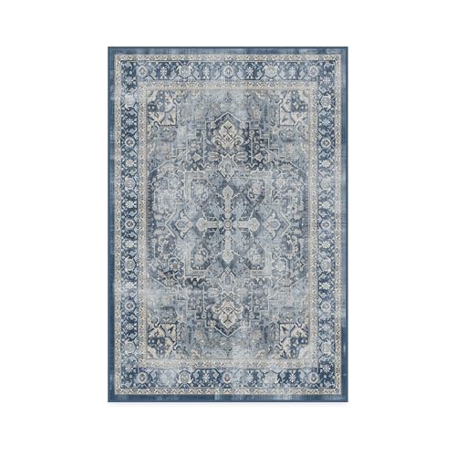 RUGGABLE Kamran Washable Rug - Perfect Vintage Area Rug for Living Room Bedroom Kitchen - Pet & Child Friendly - Stain & Water Resistant - Hazel 5&