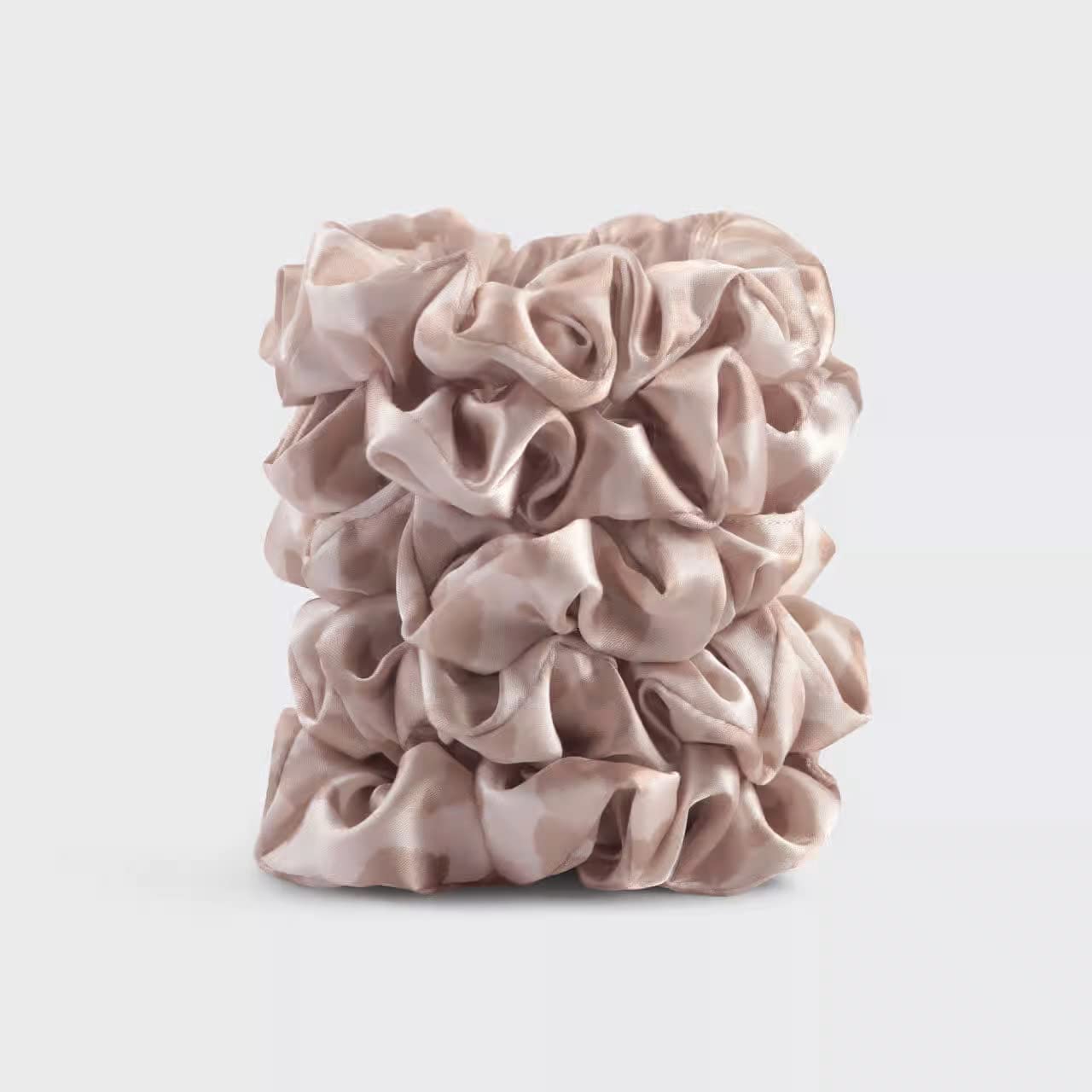 Kitsch Satin Hair Scrunchies for Women, Softer Than Silk Scrunchies for Hair, Satin Scrunchies for Girls, Satin Hair Ties for Women, Silk Hair Ties No Damage, Silk Ponytail Holders, 5 pcs (Cameo)