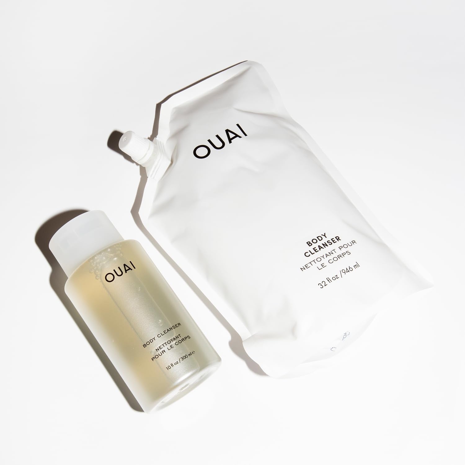 OUAI Body Cleanser, St. Barts - Foaming Body Wash with Jojoba Oil and Rosehip Oil to Hydrate, Nurture, Balance and Soften Skin - Paraben, Phthalate and Sulfate Free Skin Care Products - 10 Oz