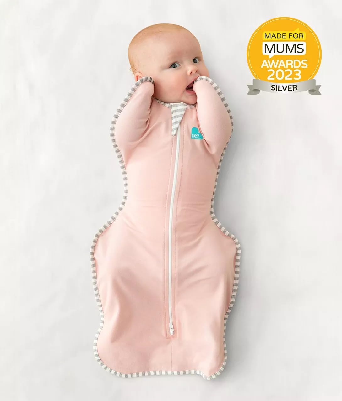Love to Dream Swaddle UP, Baby Sleep Sack, Self-Soothing Swaddles for Newborns, Improves Sleep, Snug Fit Helps Calm Startle Reflex, New Born Essentials for Baby, 5-8.5 lbs, Sand Dollar