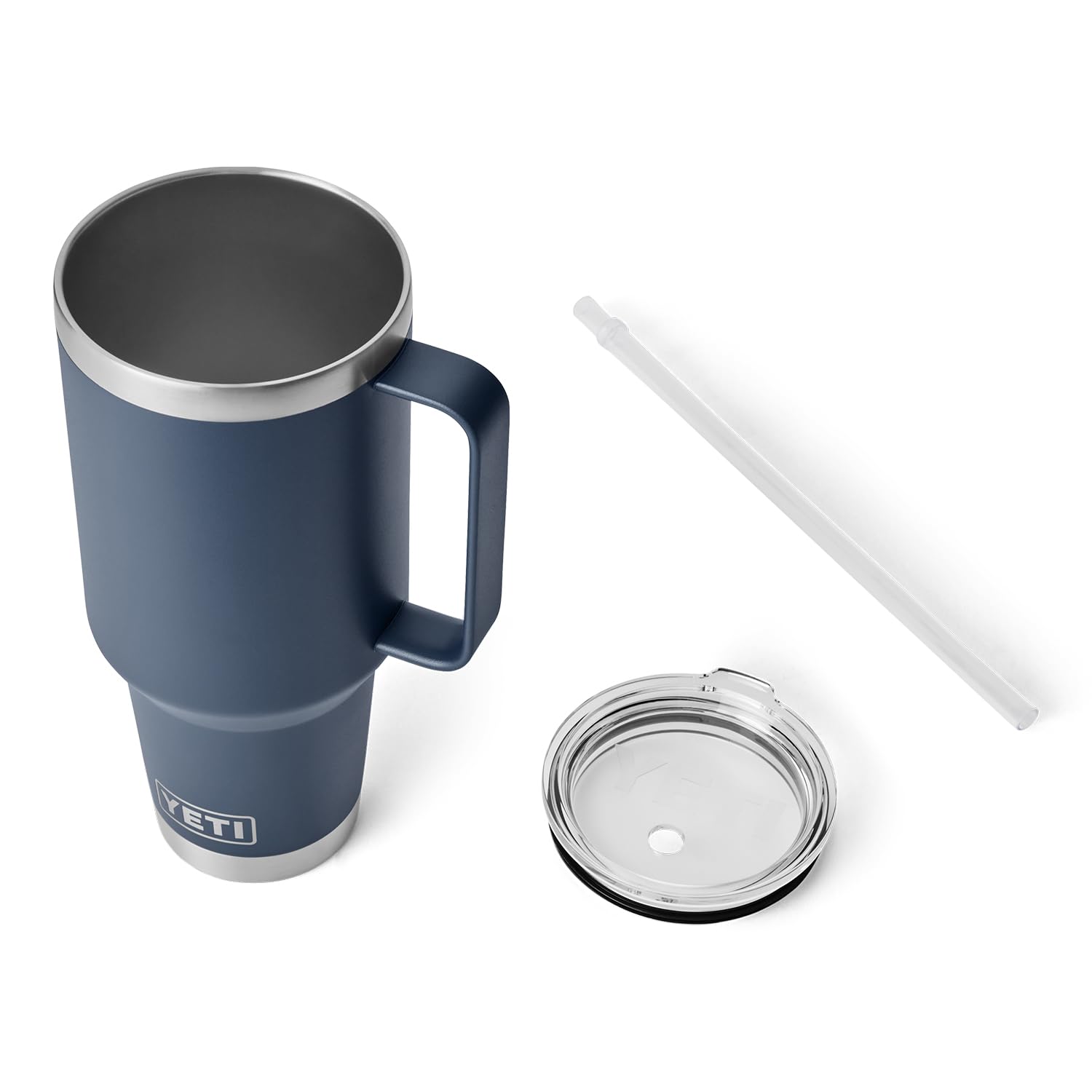 YETI Rambler Tumbler with Handle and Straw Lid, Vacuum Insulated Travel Mug, Stainless Steel