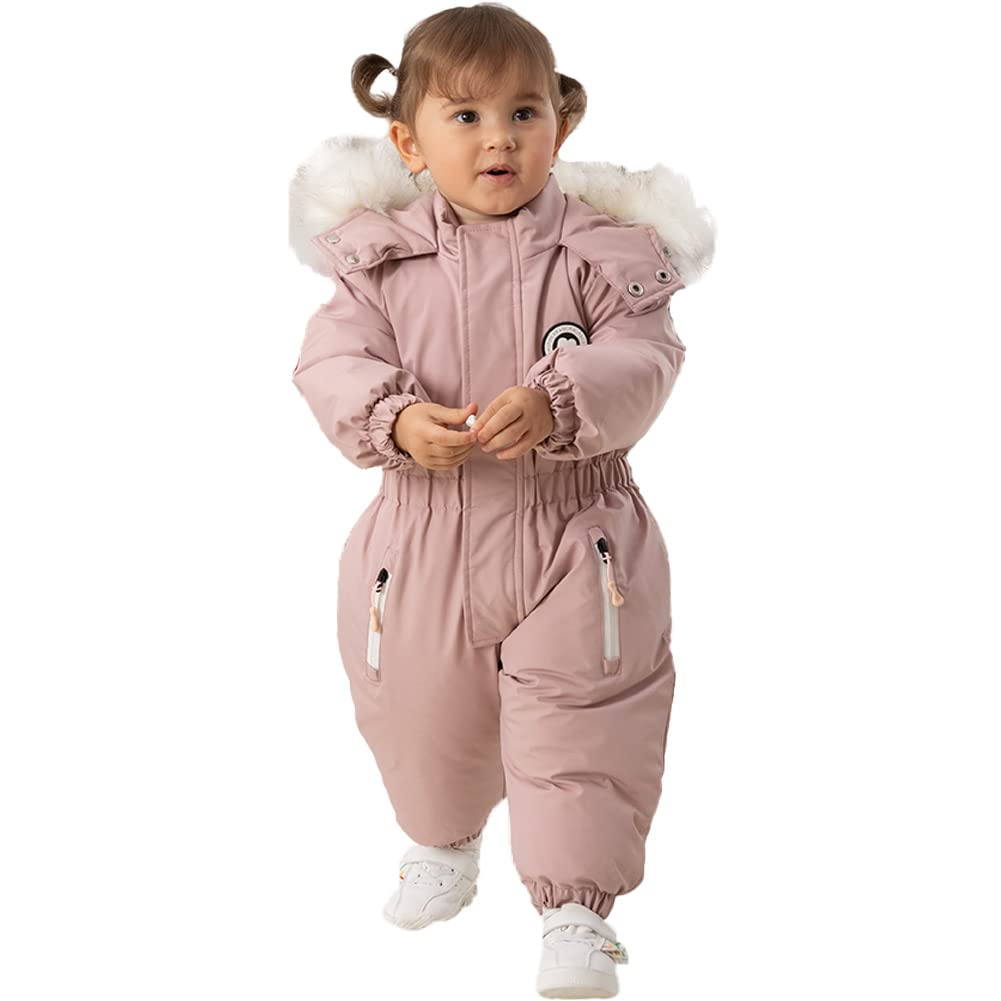 Xifamniy Toddler Snowsuit 2T 3T 4T 5T Ski Suit Baby Boy Girl Winter Clothes Coat Outwear Snow Suit Hooded Romper Jumpsuit