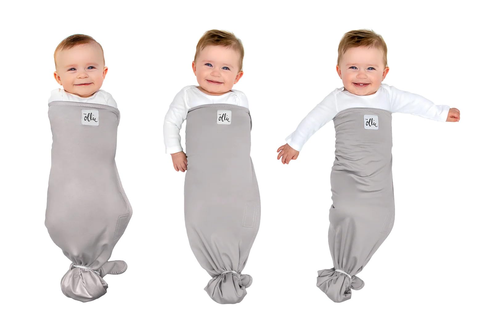 The Ollie Swaddle - Helps to Reduce The Moro (Startle) Reflex - Made from a Custom Designed Moisture-Wicking Material (Sky)