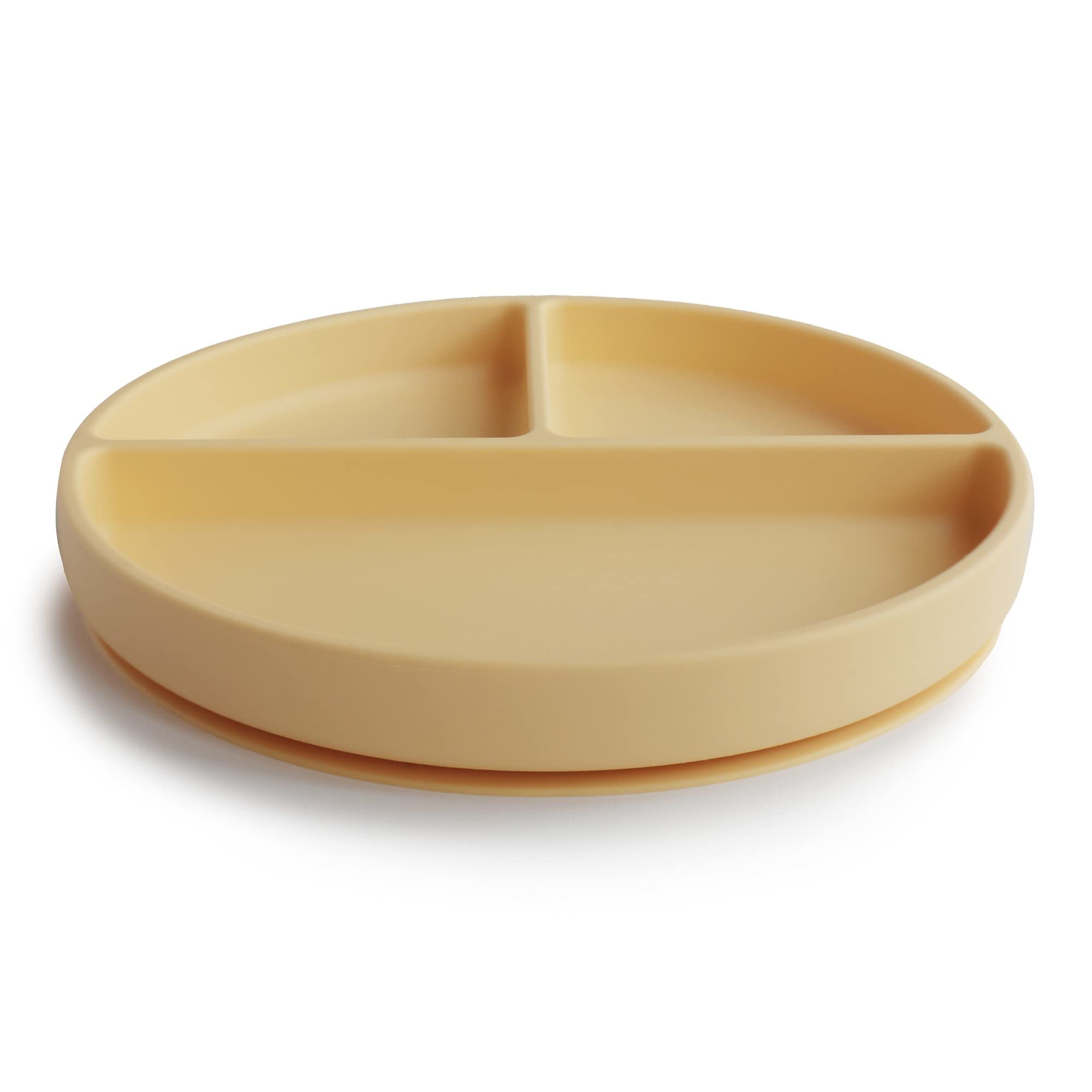 mushie Silicone Suction Plate | BPA-Free Non-Slip Design (Ivory)