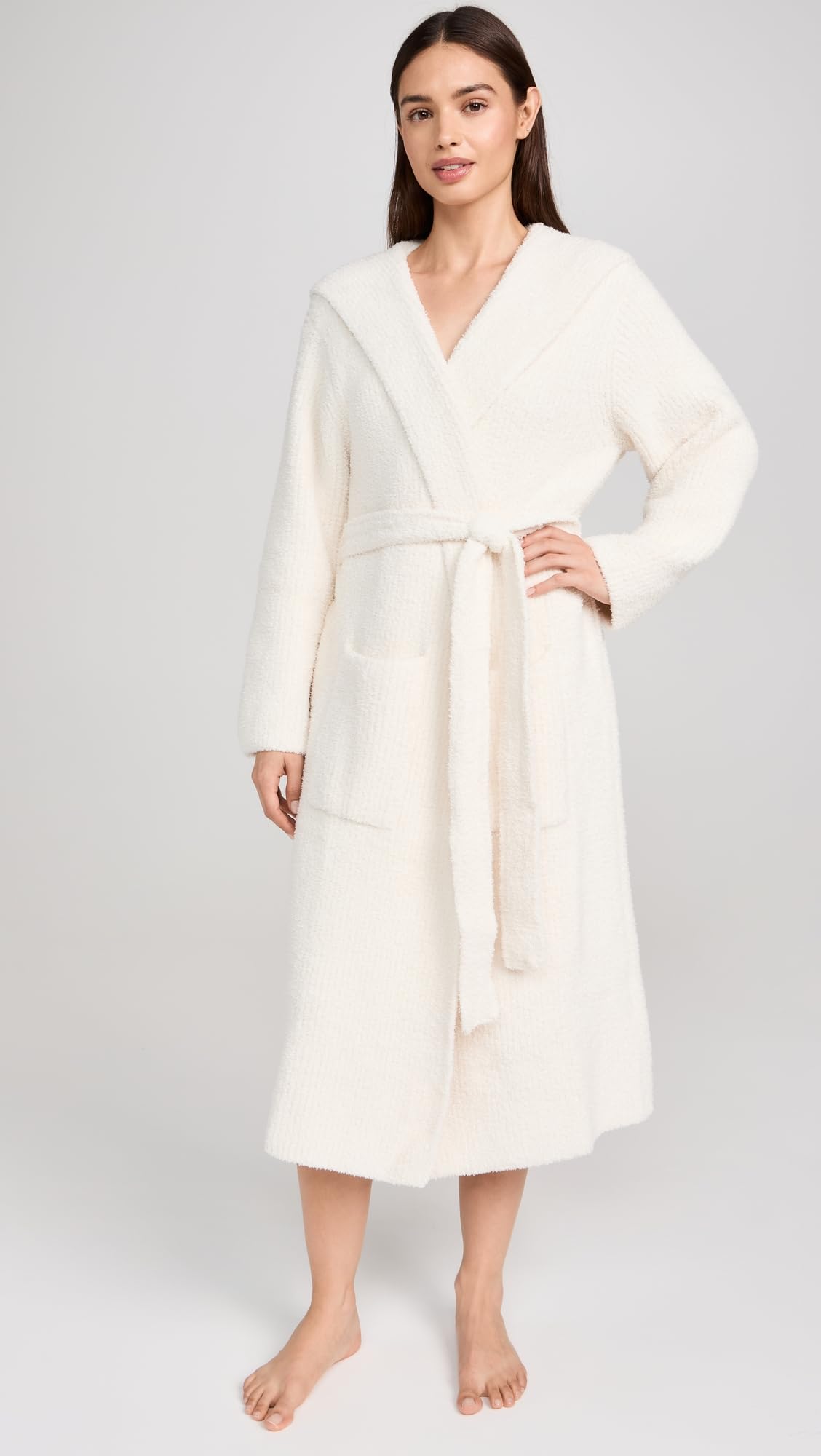Barefoot Dreams CozyChic Ribbed Hooded Robe