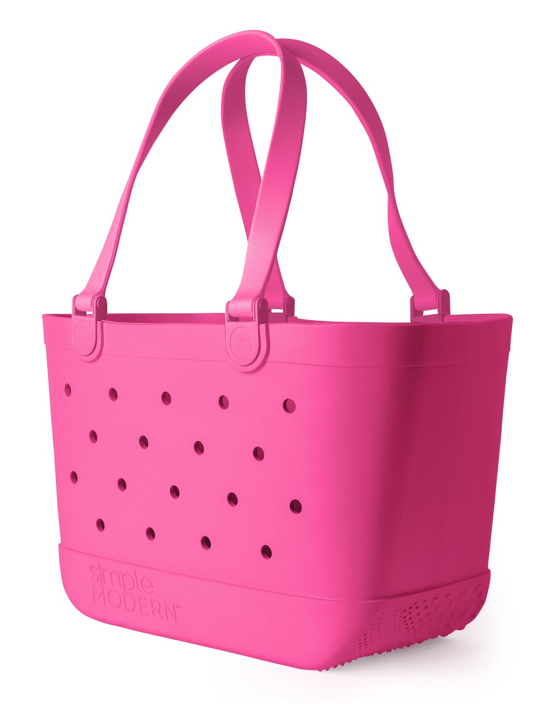 Simple Modern Beach Bag Rubber Tote | Waterproof Medium Tote Bag with Zipper Pocket for Pool, Groceries, Sports | Gifts For Women | Getaway Bag Collection | Almond Birch