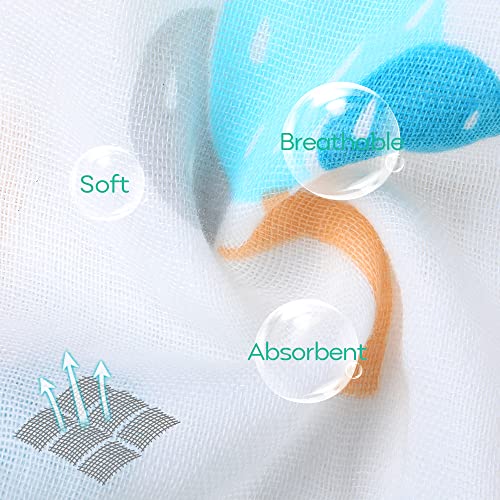 Yoofoss Muslin Burp Cloths for Baby 10 Pack 100% Cotton Baby Washcloths for Boys Girls Large 20&