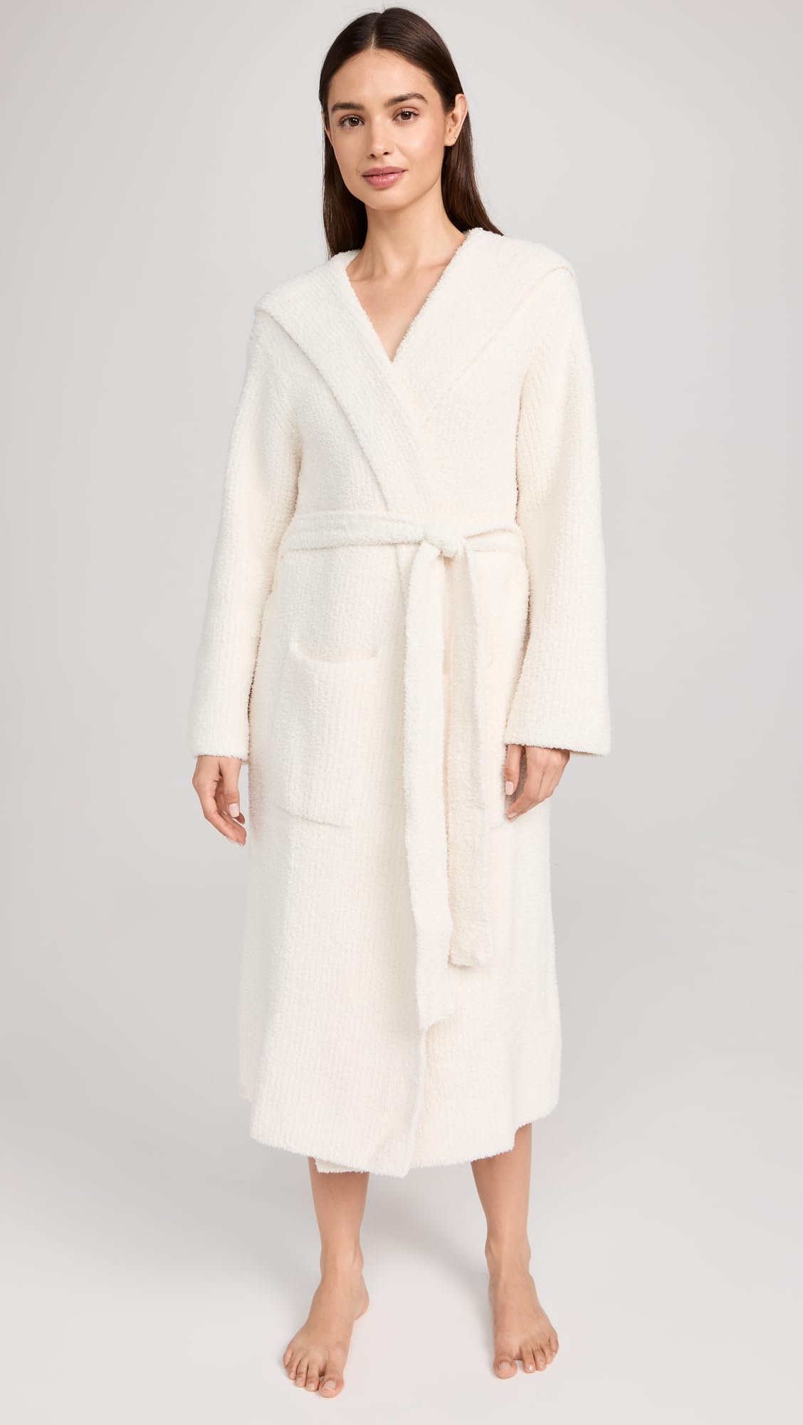 Barefoot Dreams CozyChic Ribbed Hooded Robe