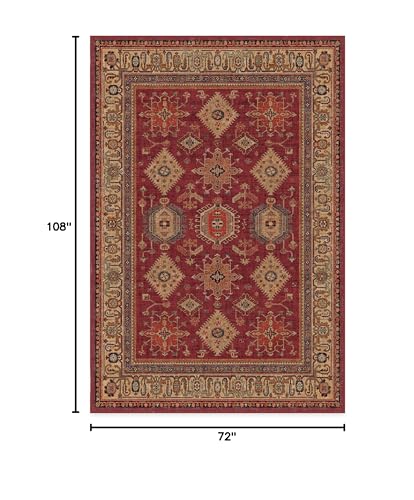 RUGGABLE – Cambria Ruby – Machine Washable Runner Rug – Pet & Child Friendly – Stain & Water Resistant – Non-Slip – 2.5&