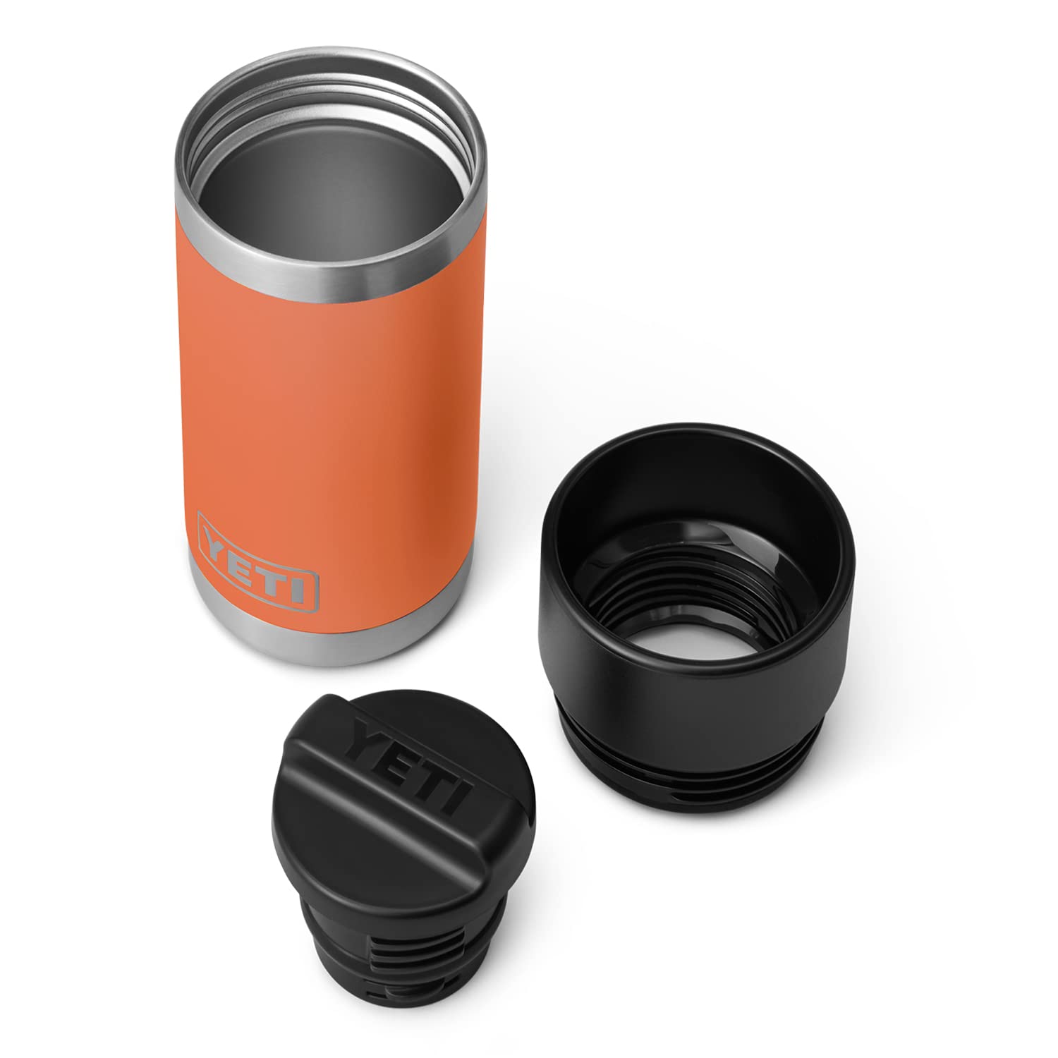 YETI Rambler 12 oz Bottle, Stainless Steel, Vacuum Insulated, with Hot Shot Cap