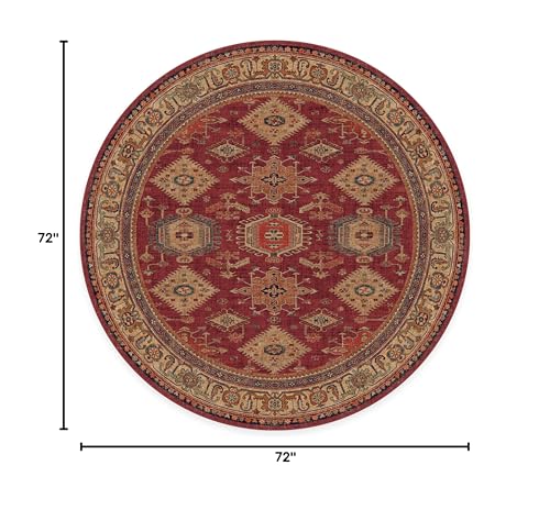 RUGGABLE – Cambria Ruby – Machine Washable Runner Rug – Pet & Child Friendly – Stain & Water Resistant – Non-Slip – 2.5&