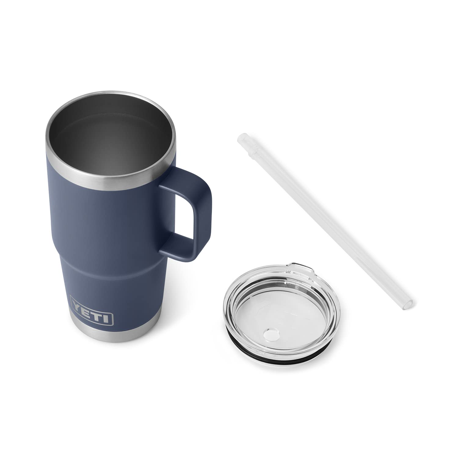 YETI Rambler Tumbler with Handle and Straw Lid, Vacuum Insulated Travel Mug, Stainless Steel