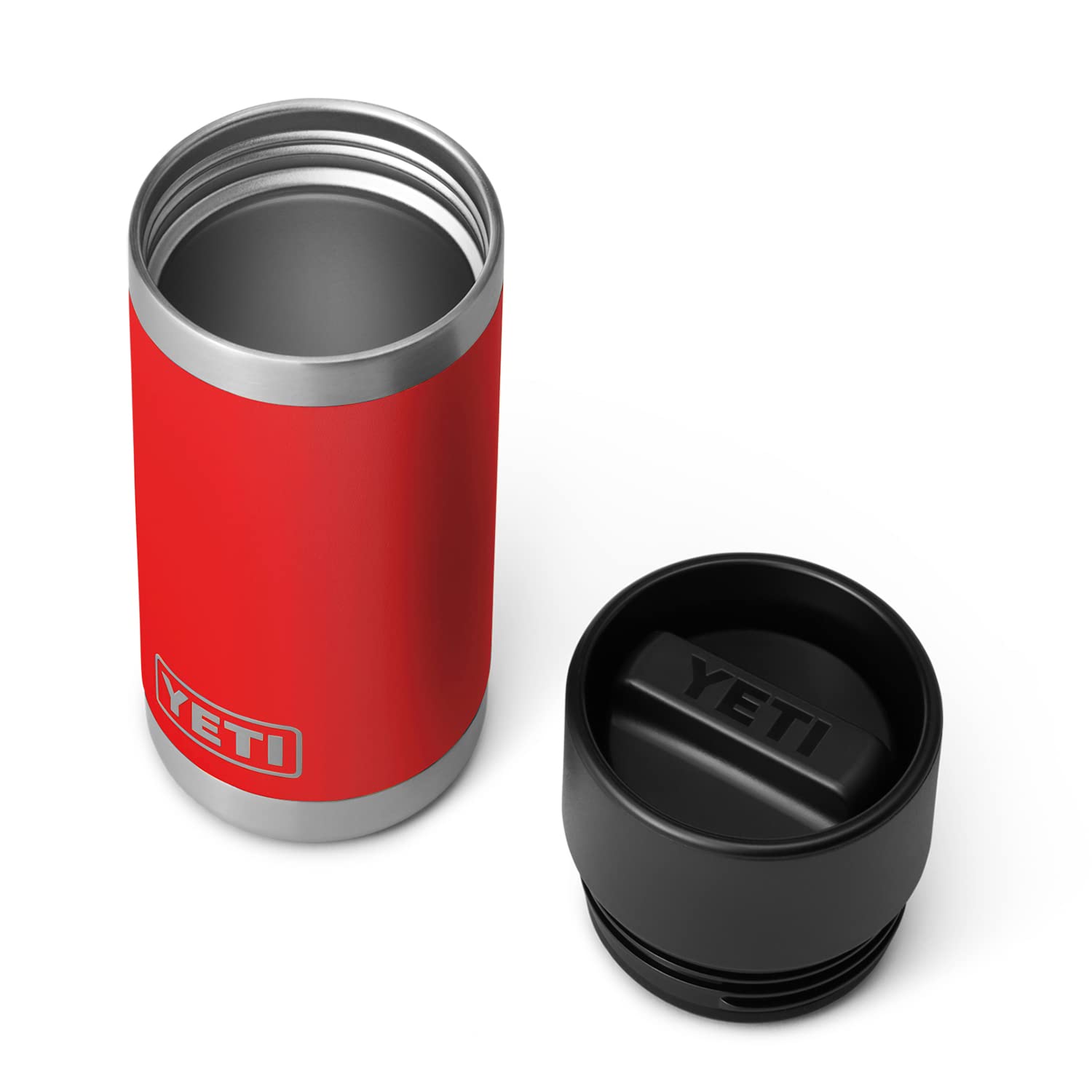 YETI Rambler 12 oz Bottle, Stainless Steel, Vacuum Insulated, with Hot Shot Cap