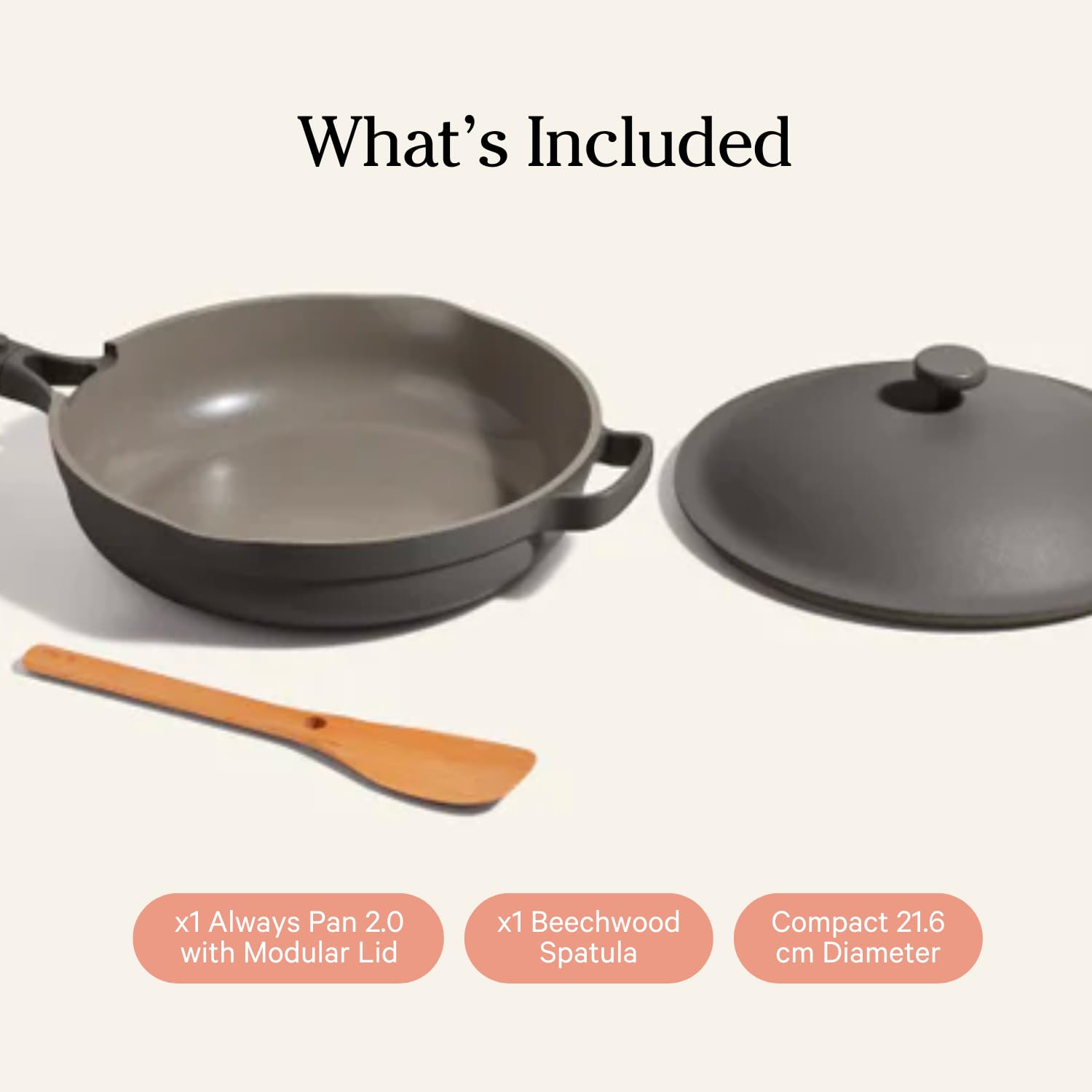 Our Place Always Pan 2.0-10.5-Inch Nonstick, Toxin-Free Ceramic Cookware | Versatile Frying Pan, Skillet, Saute Pan | Stainless Steel Handle | Oven Safe | Lightweight Aluminum Body | Steam