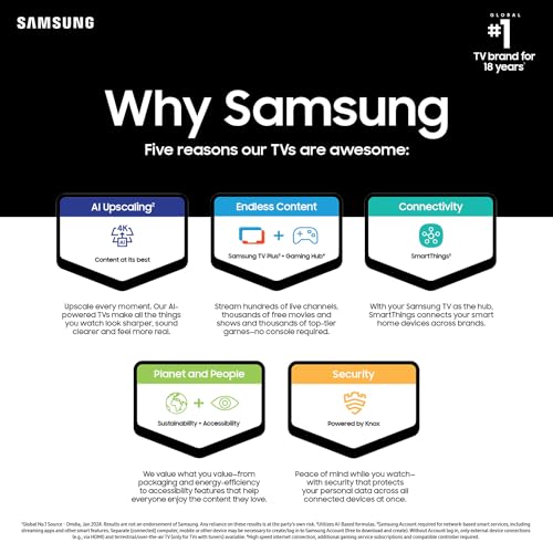 SAMSUNG 50-Inch Class QLED 4K Q80D Series Quantum HDR+ Smart TV w/Dolby Atmos, Object Tracking Sound Lite, Direct Full Array, Motion Xcelerator, Alexa Built-in (QN50Q80D, 2024 Model)