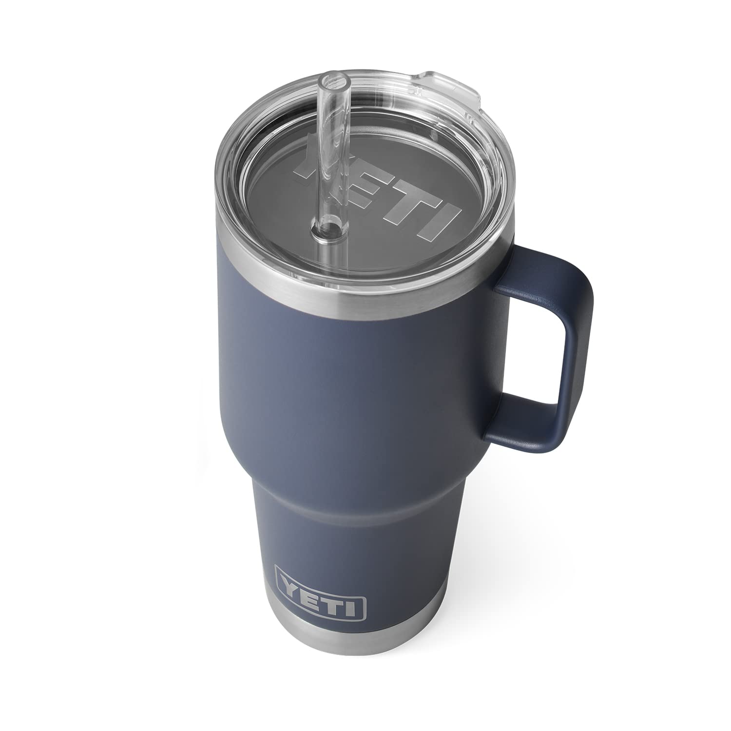 YETI Rambler Tumbler with Handle and Straw Lid, Vacuum Insulated Travel Mug, Stainless Steel