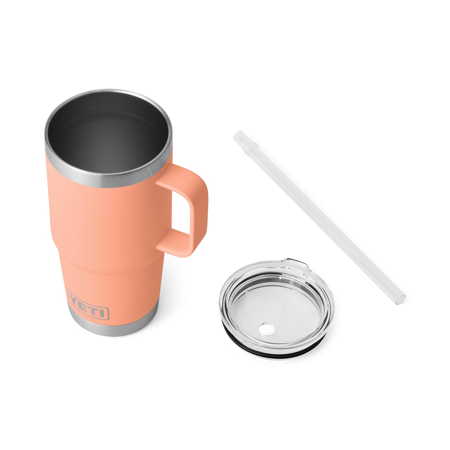 YETI Rambler Tumbler with Handle and Straw Lid, Vacuum Insulated Travel Mug, Stainless Steel
