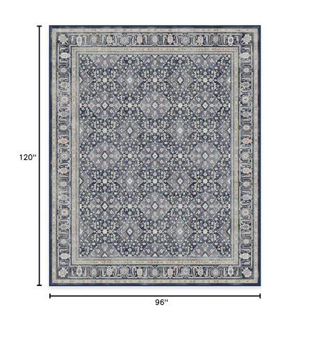 RUGGABLE – Alessia Dark Wood – Machine Washable Area Rug – Pet & Child Friendly – Stain & Water Resistant – Non-Slip – 5&