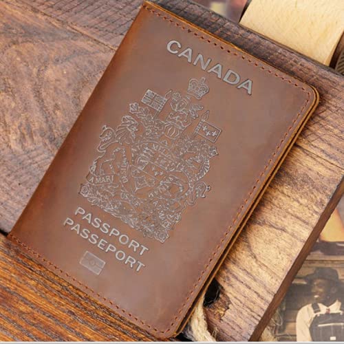 Genuine Leather Passport Covers for Canada Men&