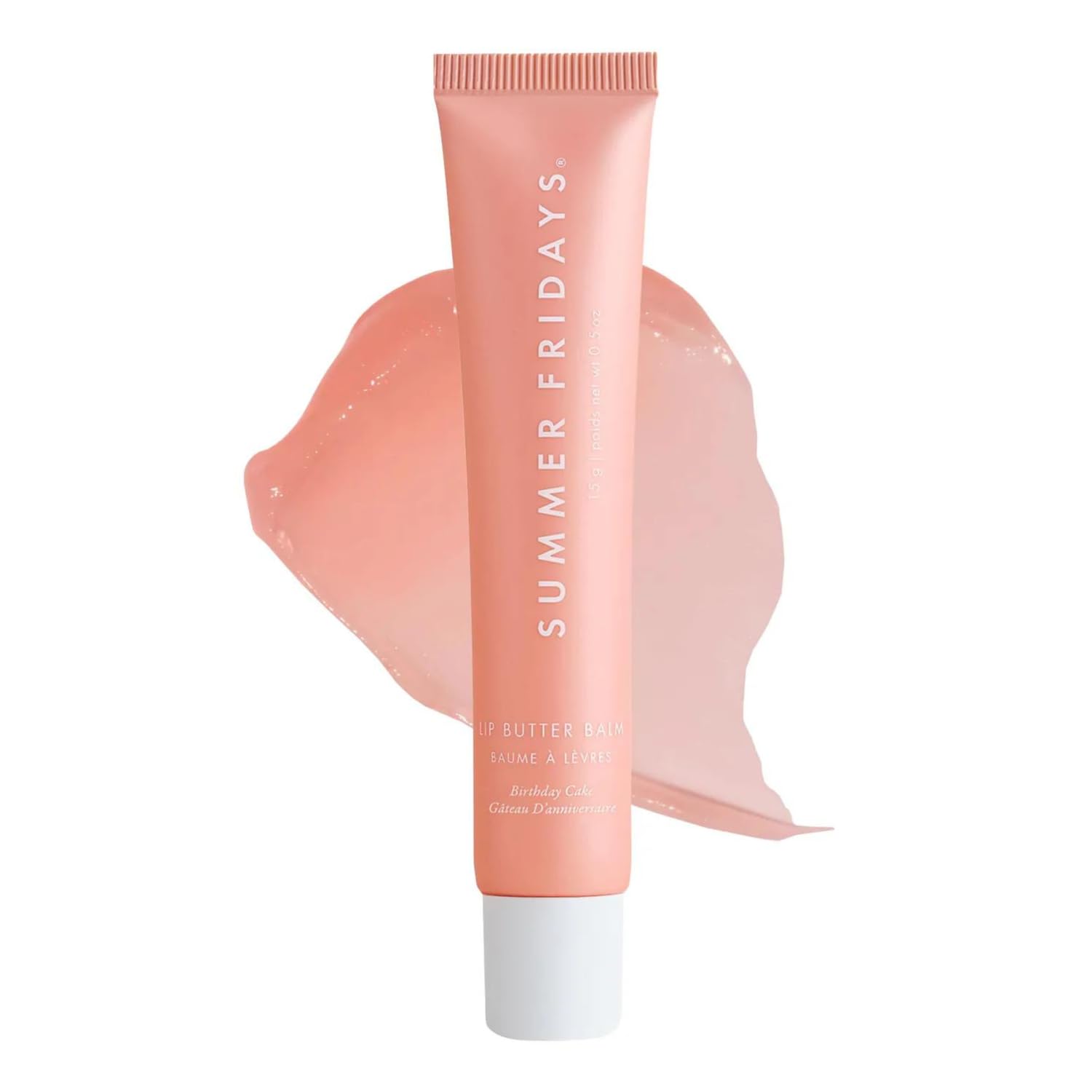 Summer Fridays Lip Butter Balm - Conditioning Lip Mask and Lip Balm for Instant Moisture, Shine and Hydration - Sheer-Tinted, Soothing Lip Care - Vanilla Beige (.5 Oz)