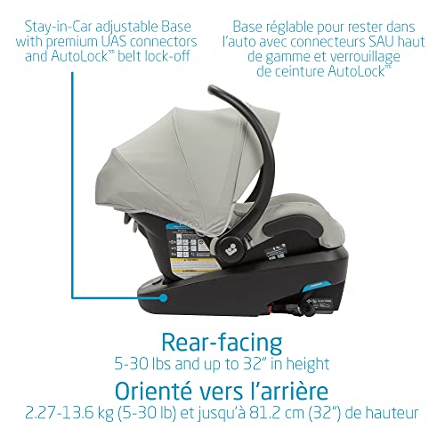 Maxi-Cosi Zelia Max 5-in-1 Modular Travel System, Carraige mode, Reversible toddler seat, Use from birth, Mico infant car seat (included), Polished Pebble