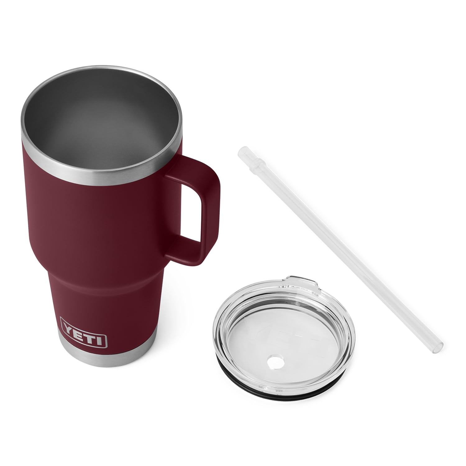 YETI Rambler Tumbler with Handle and Straw Lid, Vacuum Insulated Travel Mug, Stainless Steel