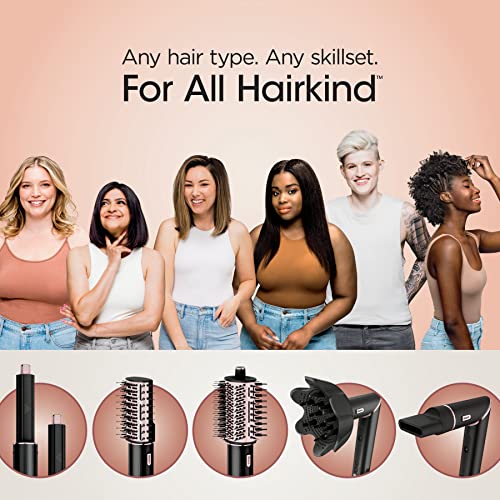 Shark HD430 FlexStyle Air Styling & Drying System, Powerful Hair Dryer Brush & Multi-Styler with Auto-Wrap Curlers, Paddle Brush, Oval Brush, Concentrator Attachment, Stone