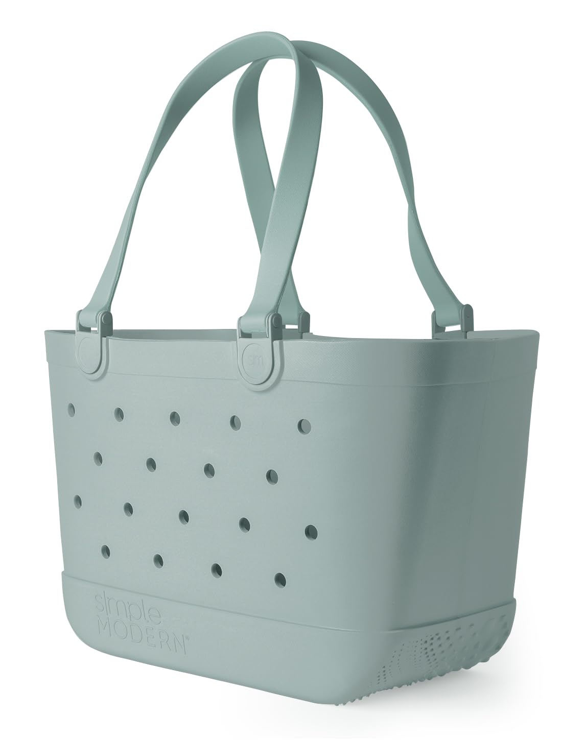 Simple Modern Beach Bag Rubber Tote | Waterproof Medium Tote Bag with Zipper Pocket for Pool, Groceries, Sports | Gifts For Women | Getaway Bag Collection | Almond Birch