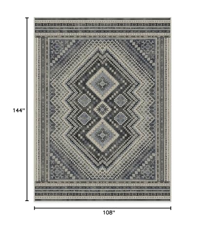 RUGGABLE Kaden Washable Rug - Perfect Vintage Area Rug for Living Room Bedroom Kitchen - Pet & Child Friendly - Stain & Water Resistant - Amber Red 3&