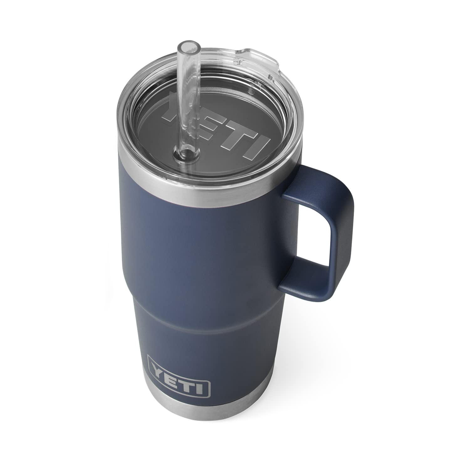 YETI Rambler Tumbler with Handle and Straw Lid, Vacuum Insulated Travel Mug, Stainless Steel